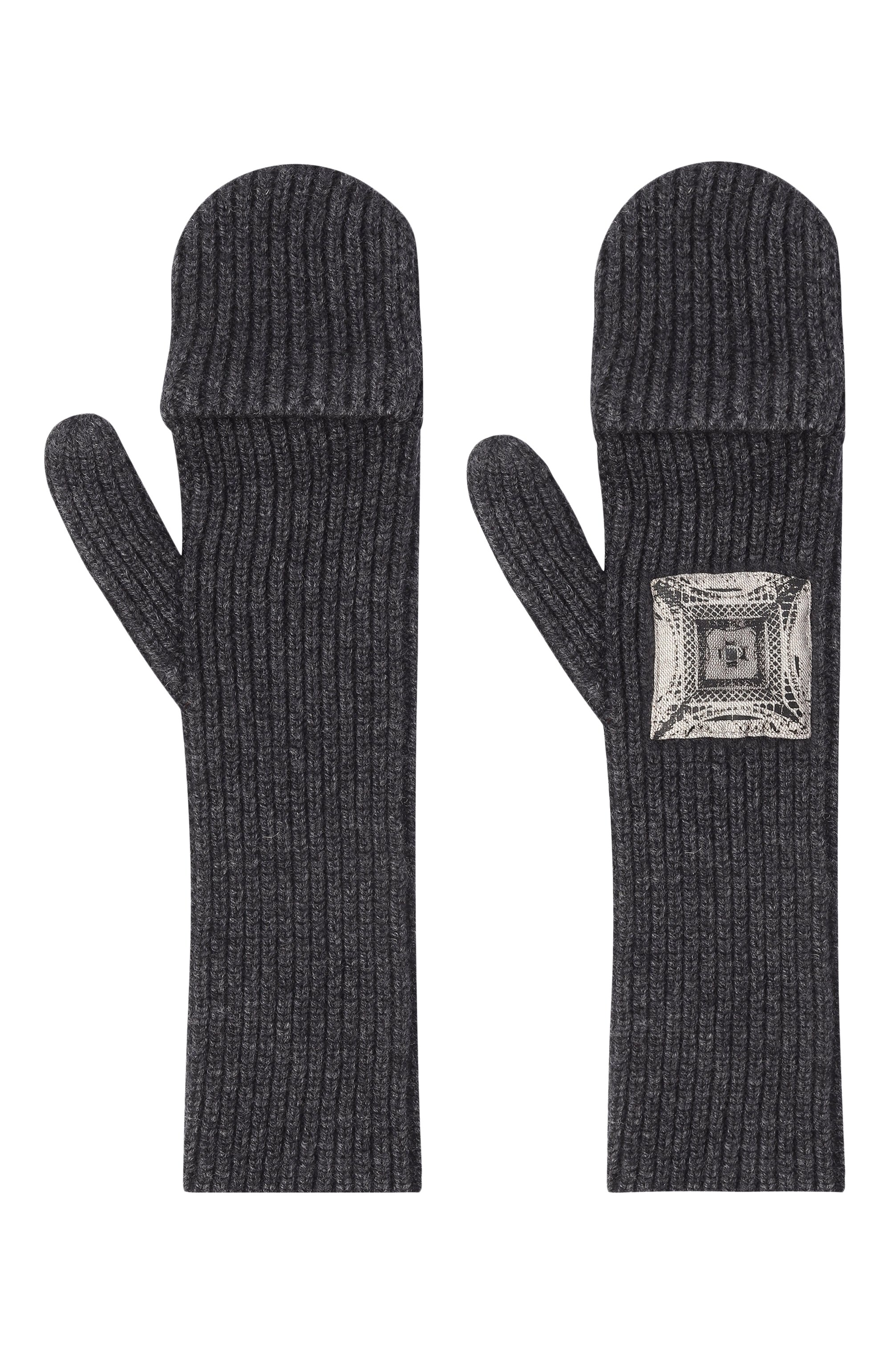 Варежки вертикаль из шерсти и кашемира MIDGARD PARIS, арт. MS86WL-OS-BK, фото 3