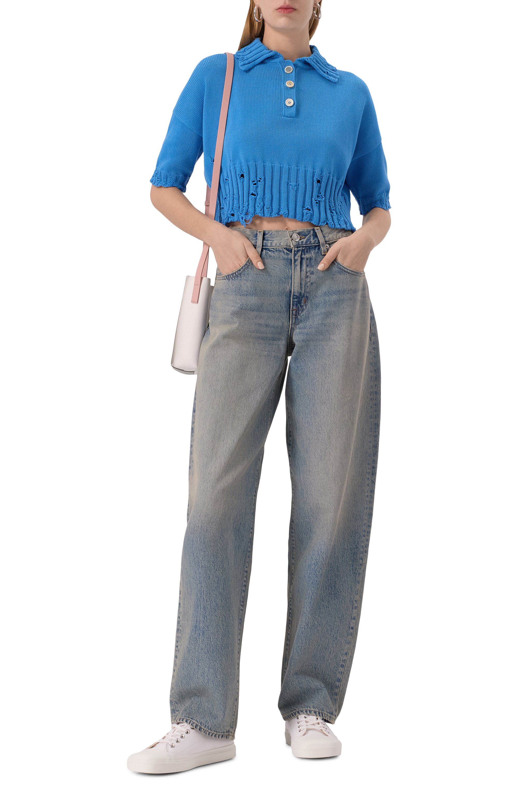 Хлопковое поло MARNI, арт. P0MD0045E0/UFC652, фото 2