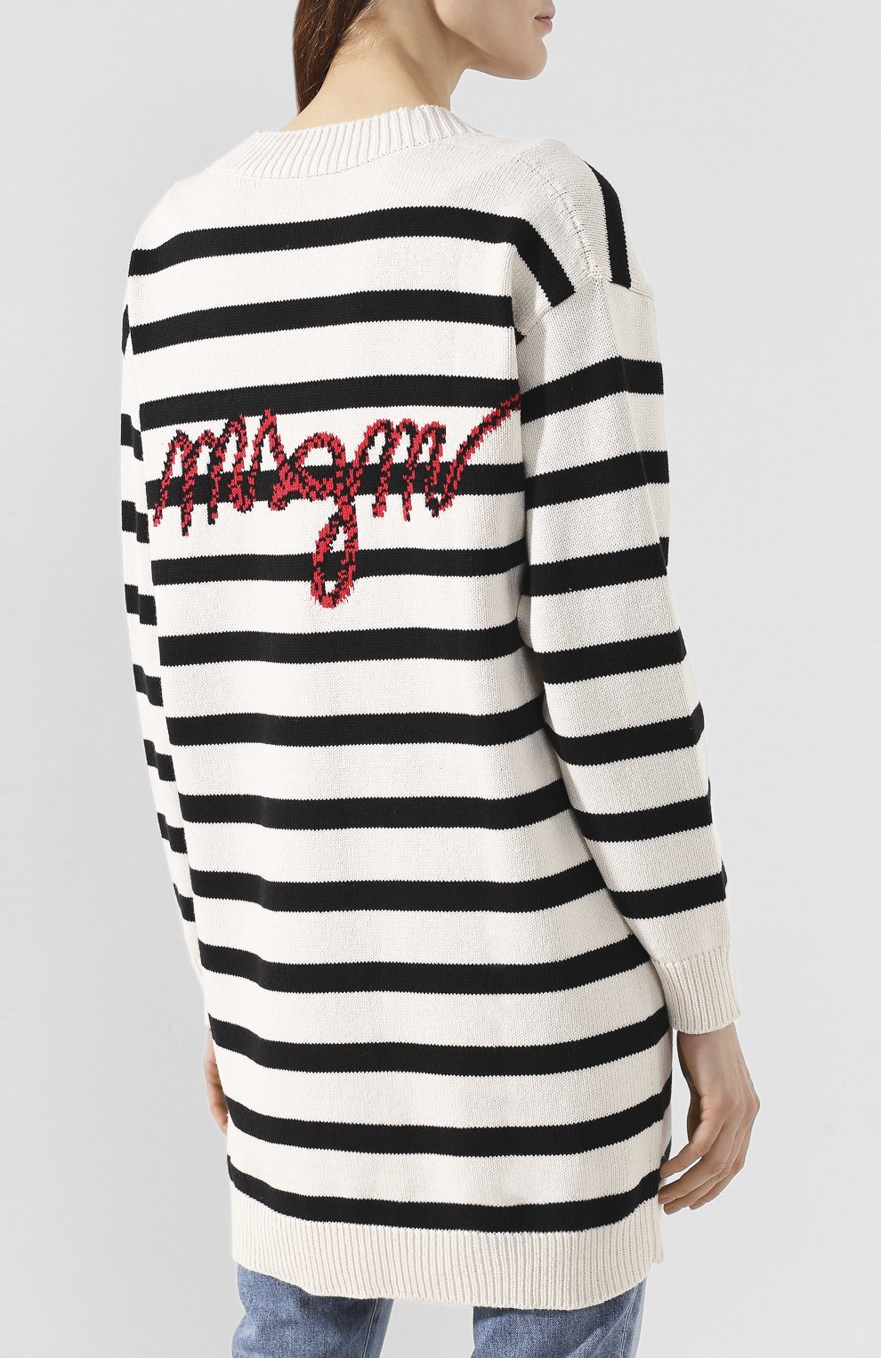 Кардиган MSGM черно-белого цвета по цене 39950 руб., арт. 2841MDM143 207295, фото 4 Кардиган MSGM, арт. 2841MDM143 207295, фото 4