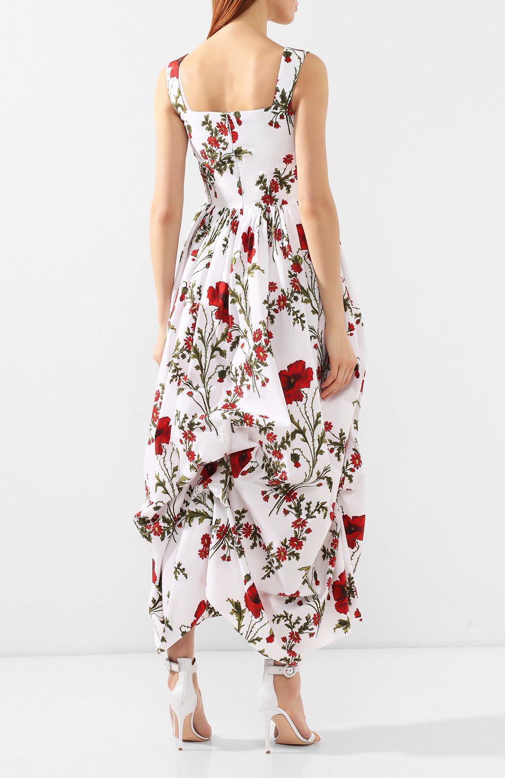 Хлопковое платье ALEXANDER MCQUEEN белого цвета по цене 227000 руб., арт. 570421/QMD05, фото 4 Хлопковое платье ALEXANDER MCQUEEN, арт. 570421/QMD05, фото 4