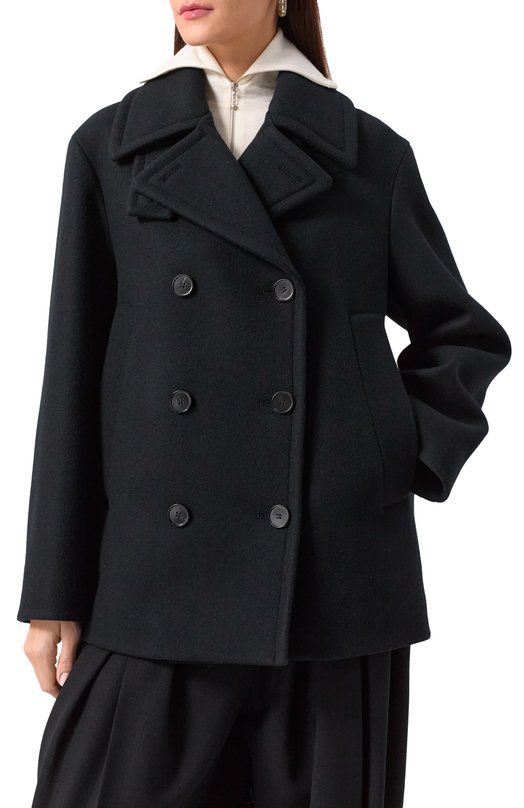 Шерстяное полупальто Jil Sander J40AM0106-J40004 Чёрный  J40AM0106-J40004 Фото 3