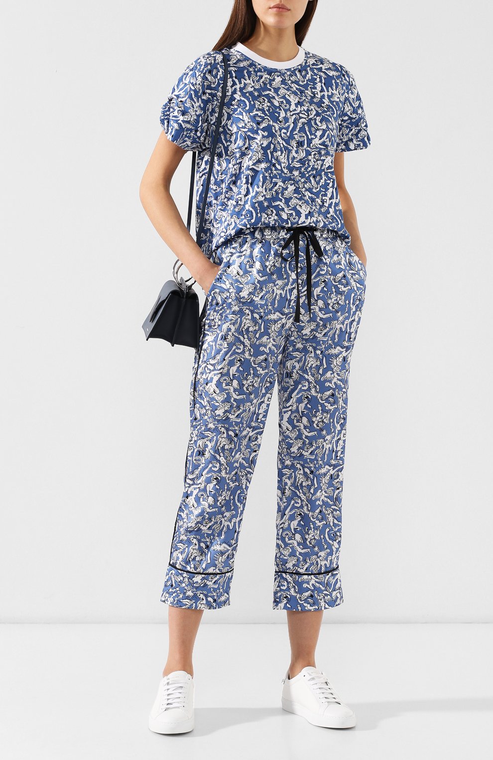 Брюки с принтом VICTORIA, VICTORIA BECKHAM, арт. TRVV 127 SS19 PRINTED P0LY TWILL, фото 2