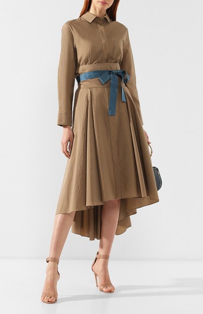Хлопковое платье BRUNELLO CUCINELLI бежевого цвета по цене 245500 руб., арт. M0F79A4408, фото 2 Хлопковое платье BRUNELLO CUCINELLI, арт. M0F79A4408, фото 2