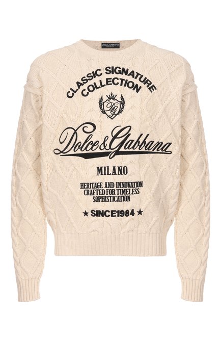 Мужской хлопковый свитер DOLCE & GABBANA, арт. GXX37Z/JGMFL