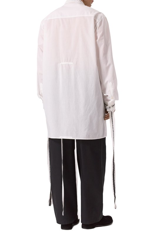Хлопковая рубашка Ann Demeulemeester B0012776/FA026 Белый  B0012776/FA026 Фото 4