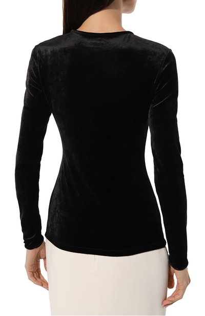 Бархатный топ GIORGIO ARMANI черного цвета по цене 69950 руб., арт. 6DAM74/AJZXZ, фото 4 Бархатный топ GIORGIO ARMANI, арт. 6DAM74/AJZXZ, фото 4