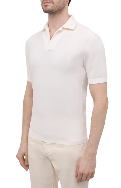 Поло из хлопка и шелка LORO PIANA, арт. FAM0531, фото 3