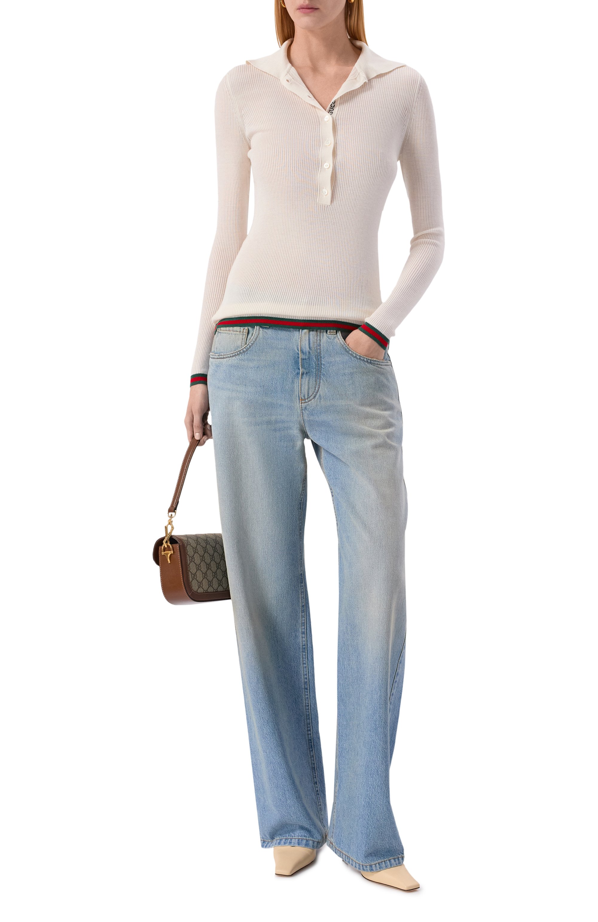 Поло из кашемира и шелка GUCCI, арт. 810315/XKD8J, фото 2