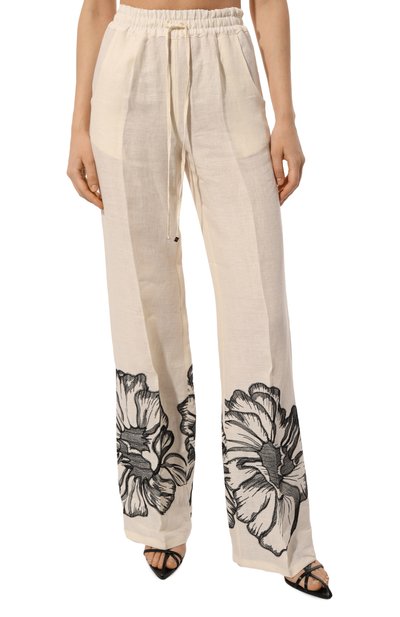 Льняные брюки KITON, арт. D48122K0992C, фото 3