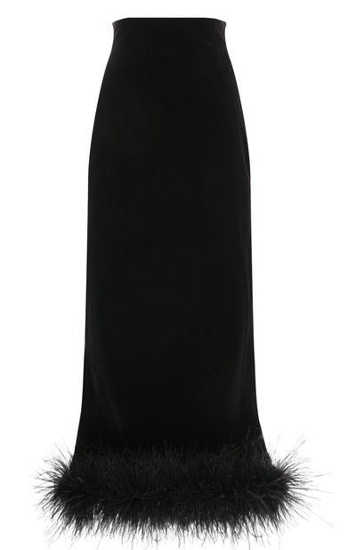 Бархатная юбка с отделкой перьями ALINE, арт. AL141202, фото 1