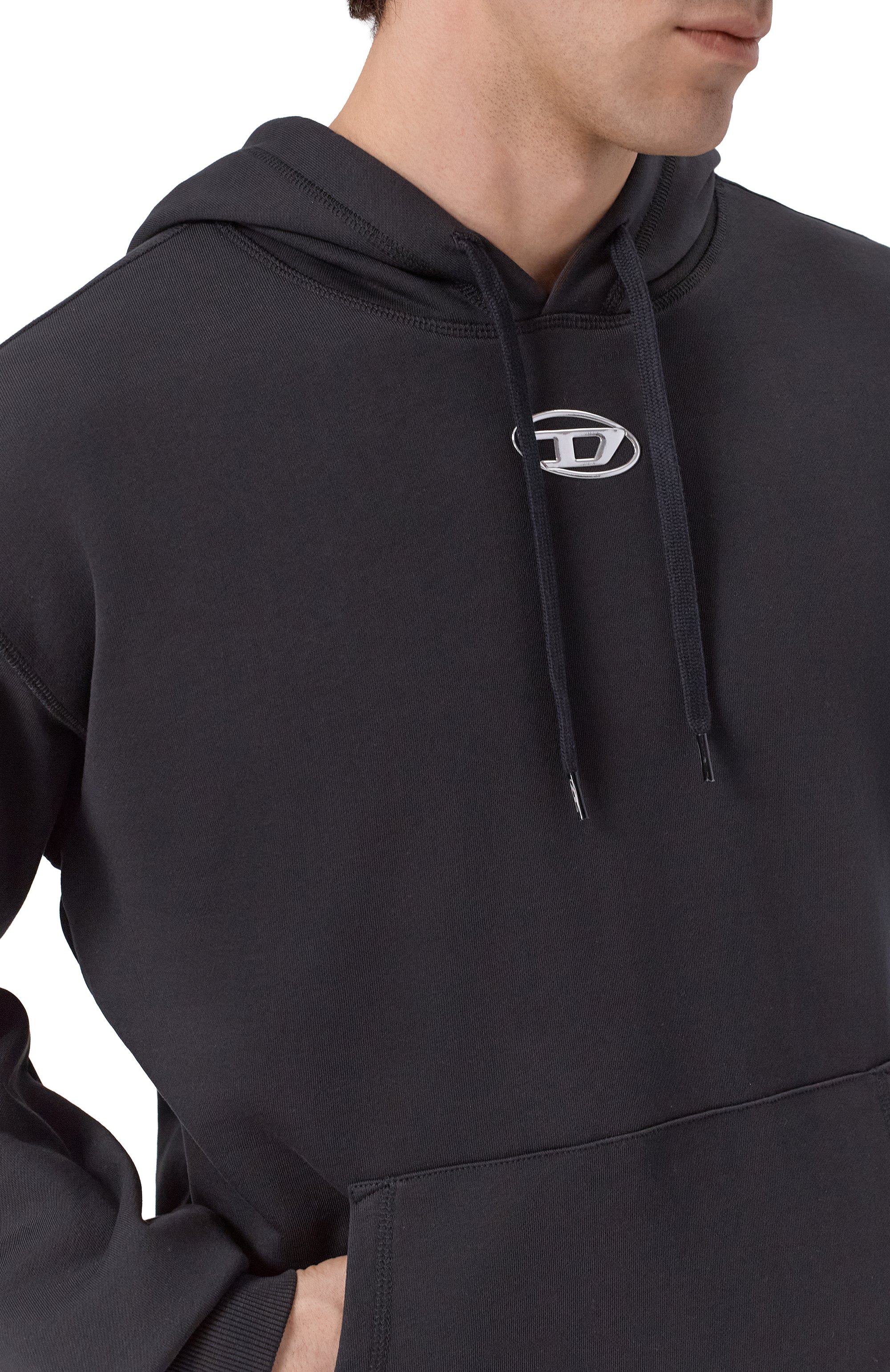 Хлопковое худи DIESEL, арт. A20447/0BKBW, фото 5