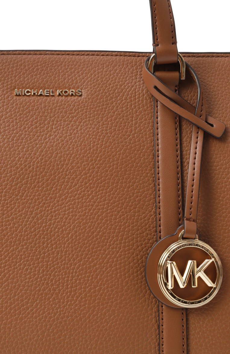 Женская сумка-тоут temple large MICHAEL MICHAEL KORS коричневого цвета, арт. 30R4G1LT3L | Фото 3 (Размер: large; Материал: Натуральная кожа)
