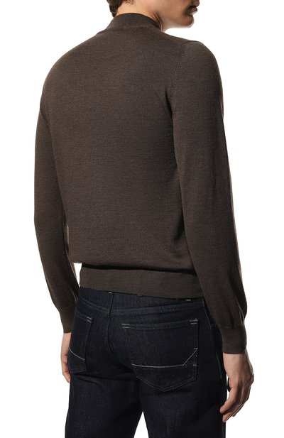 Шерстяной джемпер GRAN SASSO темно-коричневого цвета по цене 12950 руб., арт. 55108/14290, фото 4 Шерстяной джемпер GRAN SASSO, арт. 55108/14290, фото 4