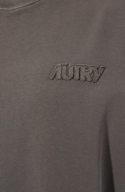 Хлопковая футболка AUTRY серого цвета по цене 13600 руб., арт. A200TSPX120L, фото 5 Хлопковая футболка AUTRY, арт. A200TSPX120L, фото 5