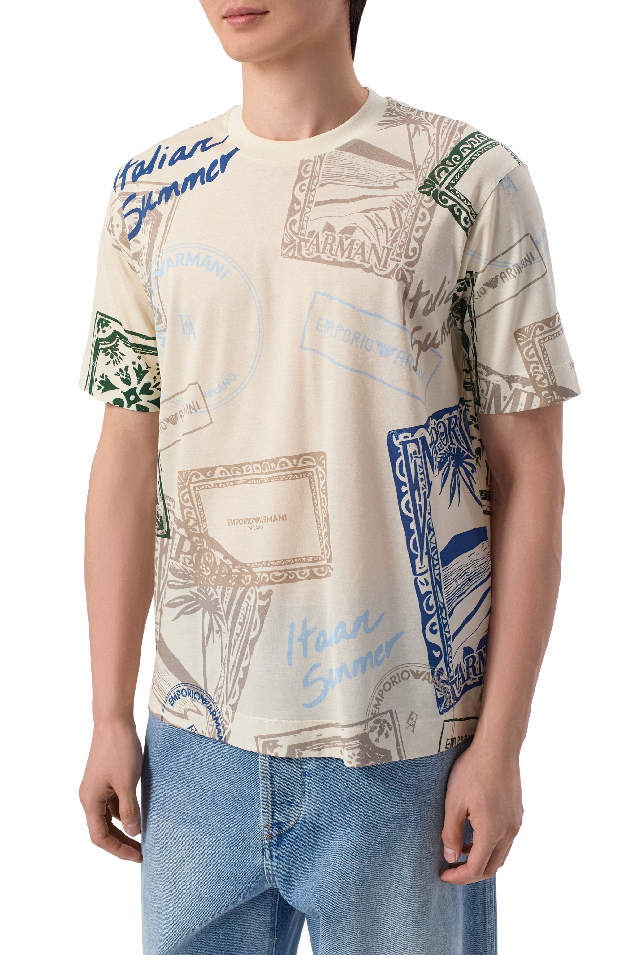 Футболка из лиоцелла и хлопка EMPORIO ARMANI, арт. EM005274/AF24857, фото 3