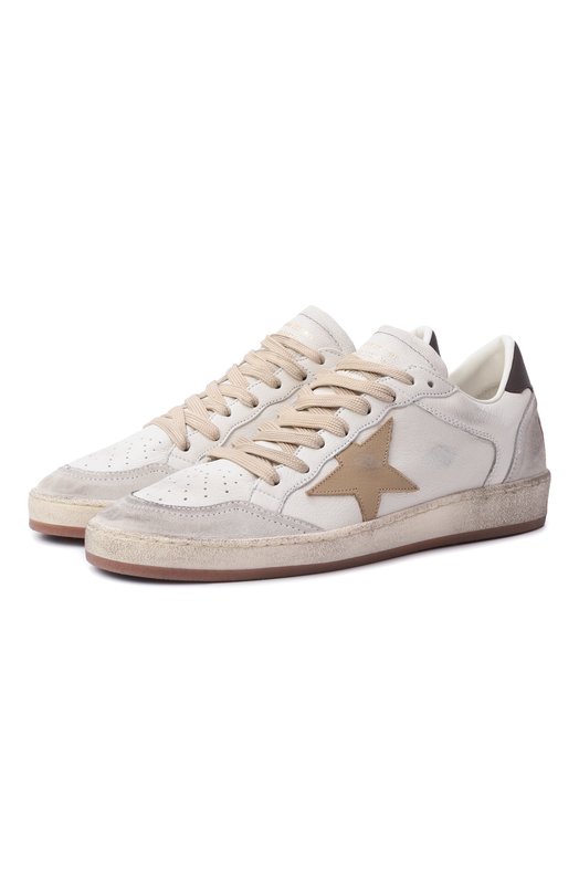 Кожаные кеды Ball Star Golden Goose Deluxe Brand GWF00327.F007297 Кремовый GWF00327.F007297