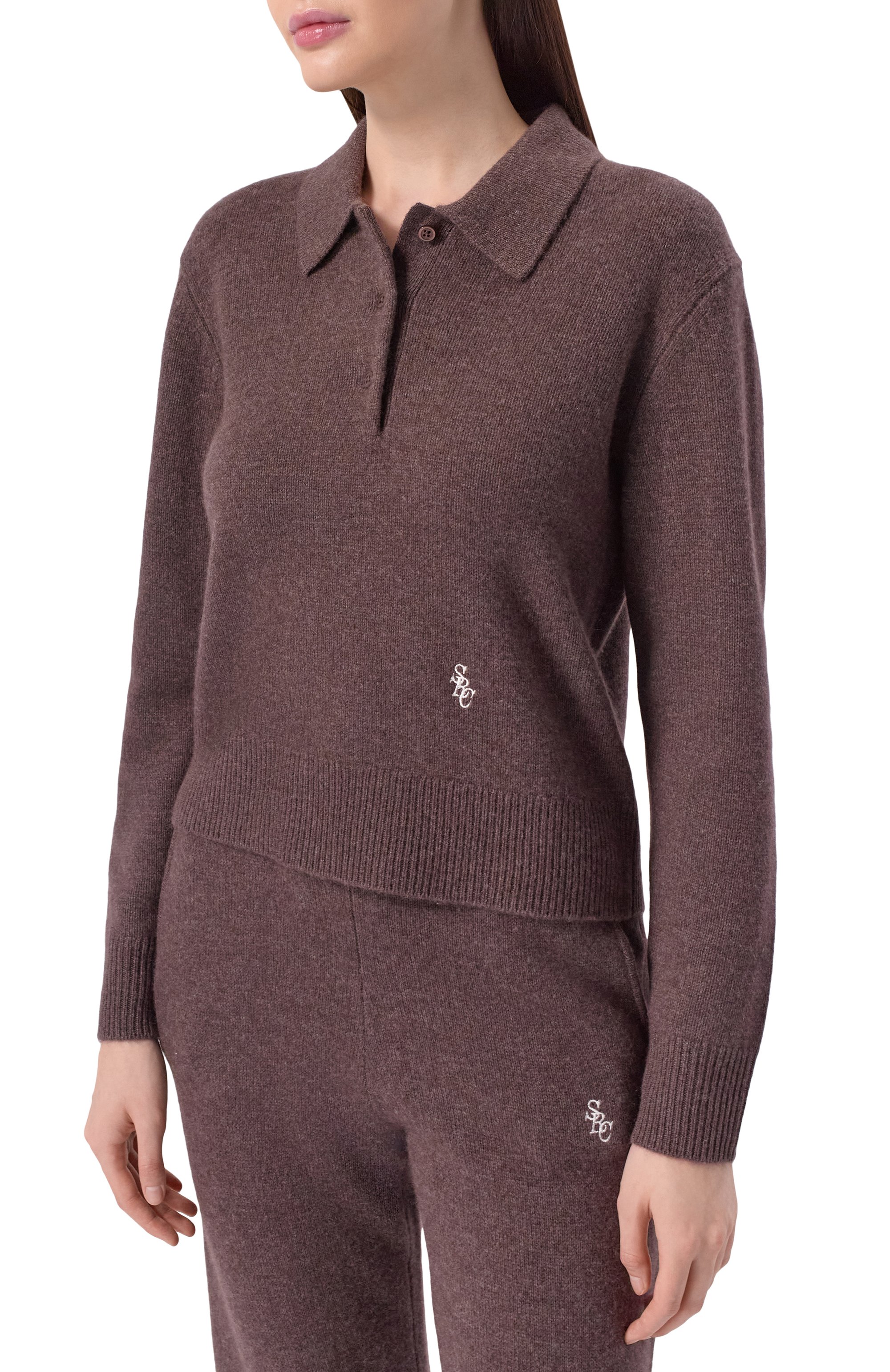 Поло из кашемира и шерсти SPORTY AND RICH, арт. WS07466302BR27, фото 3