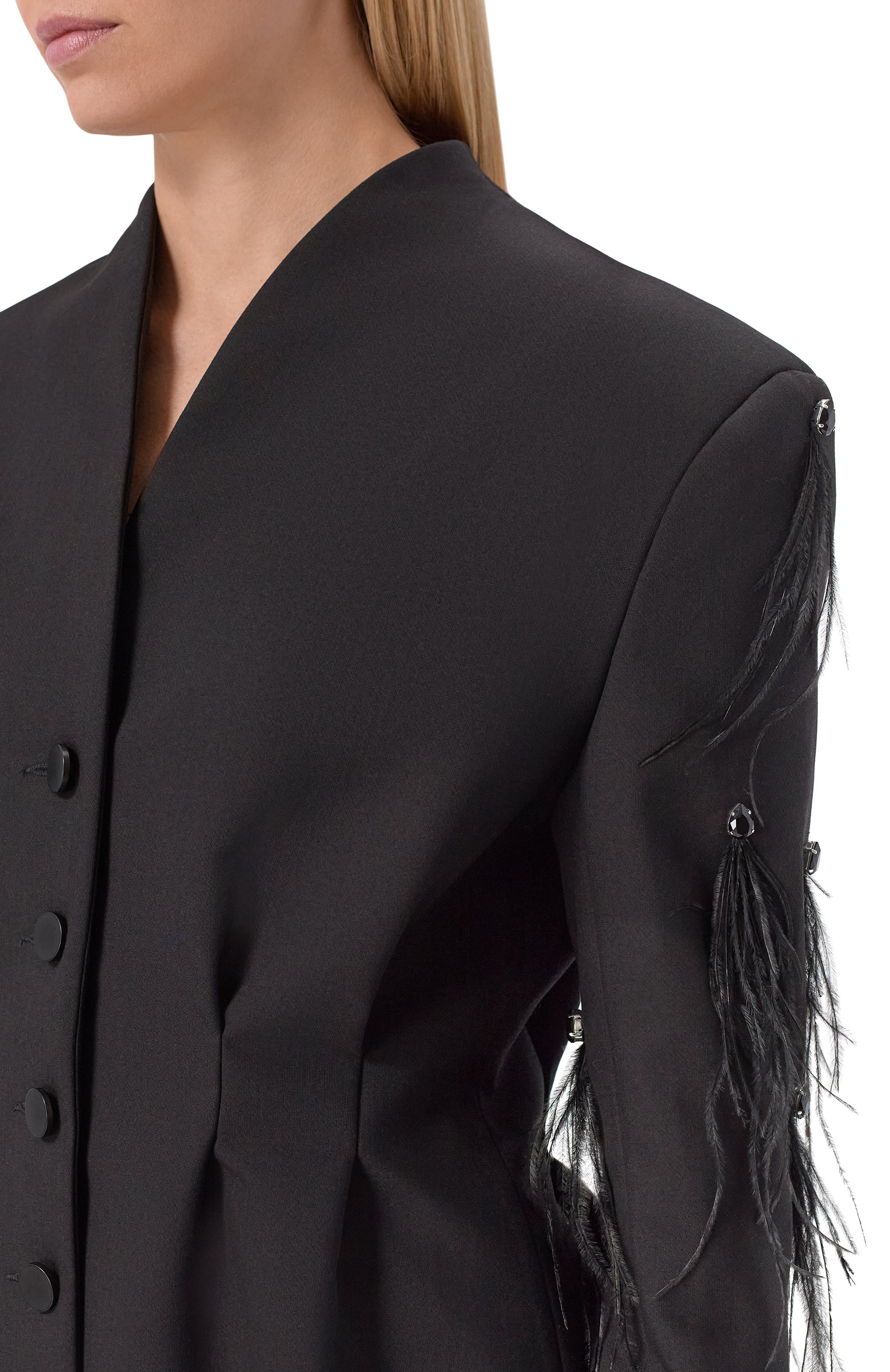 Жакет с отделкой стразами и перьями LEFFERS, арт. 4.52.45.15.01, фото 5