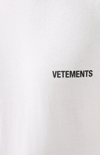 Хлопковая футболка VETEMENTS, арт. UAH21TR501 1600/M, фото 5