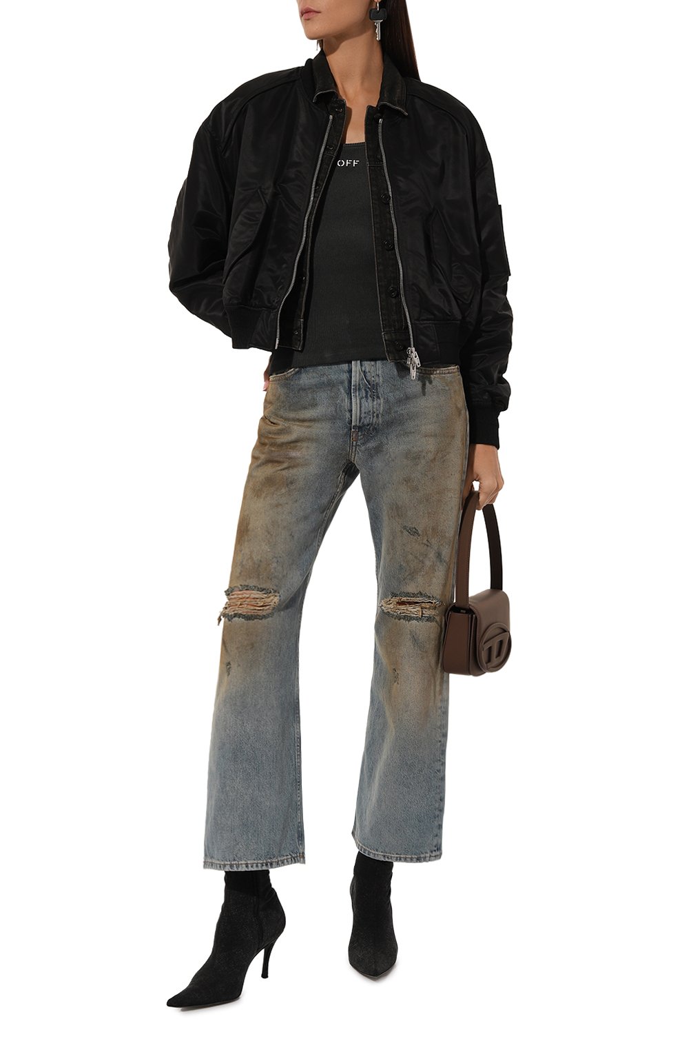 Хлопковая майка OFF-WHITE, арт. 0WAD072F24JER001, фото 2