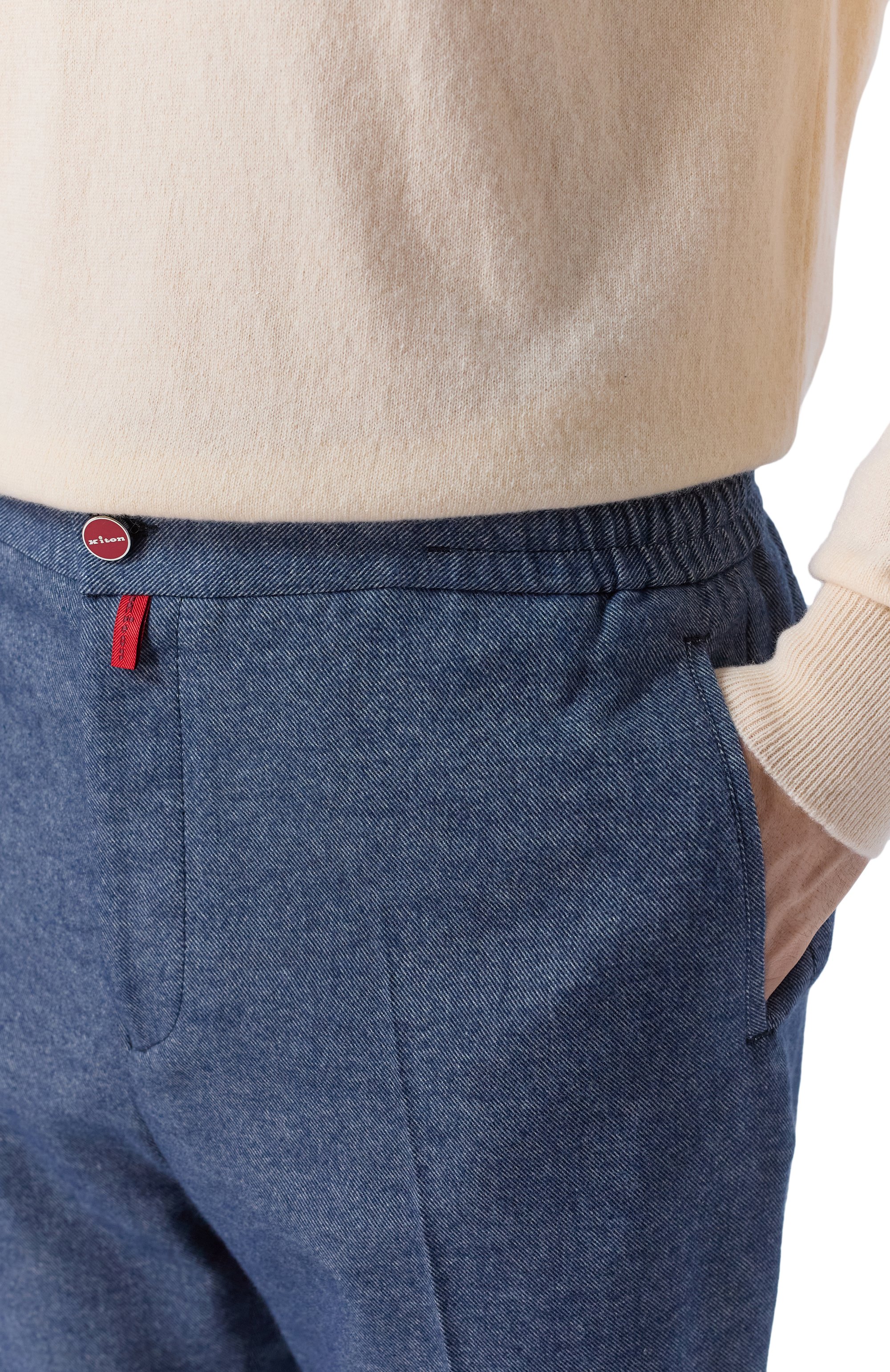 Брюки из хлопка и шерсти KITON, арт. UPLACRK0131H05, фото 5