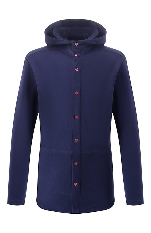 Хлопковая рубашка Kiton UMCPETEH0805210 Синий UMCPETEH0805210