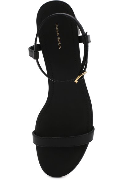 Кожаные босоножки на устойчивом каблуке  MANSUR GAVRIEL, арт. FAS058LA, фото 5