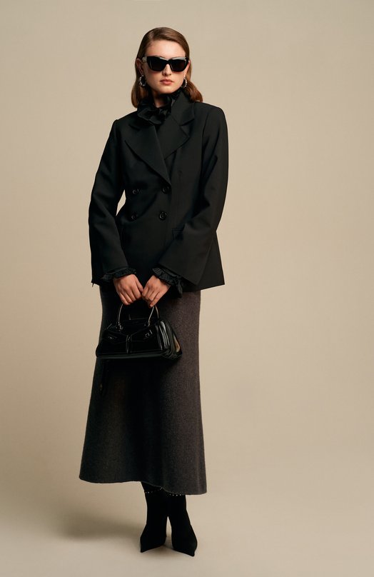 Шерстяная юбка Jil Sander J02MA0248/J14506 Серый  J02MA0248/J14506 Фото 6