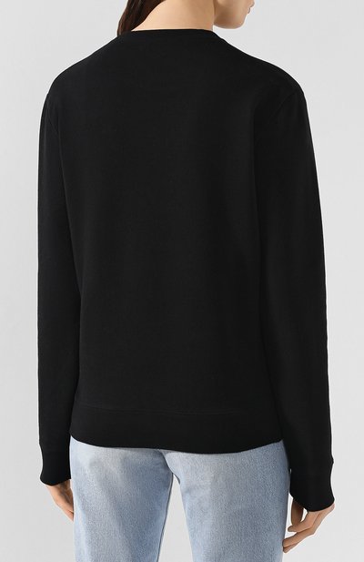 Хлопковый свитшот SAINT LAURENT черного цвета по цене 74450 руб., арт. 615526/YBTB2, фото 4 Хлопковый свитшот SAINT LAURENT, арт. 615526/YBTB2, фото 4