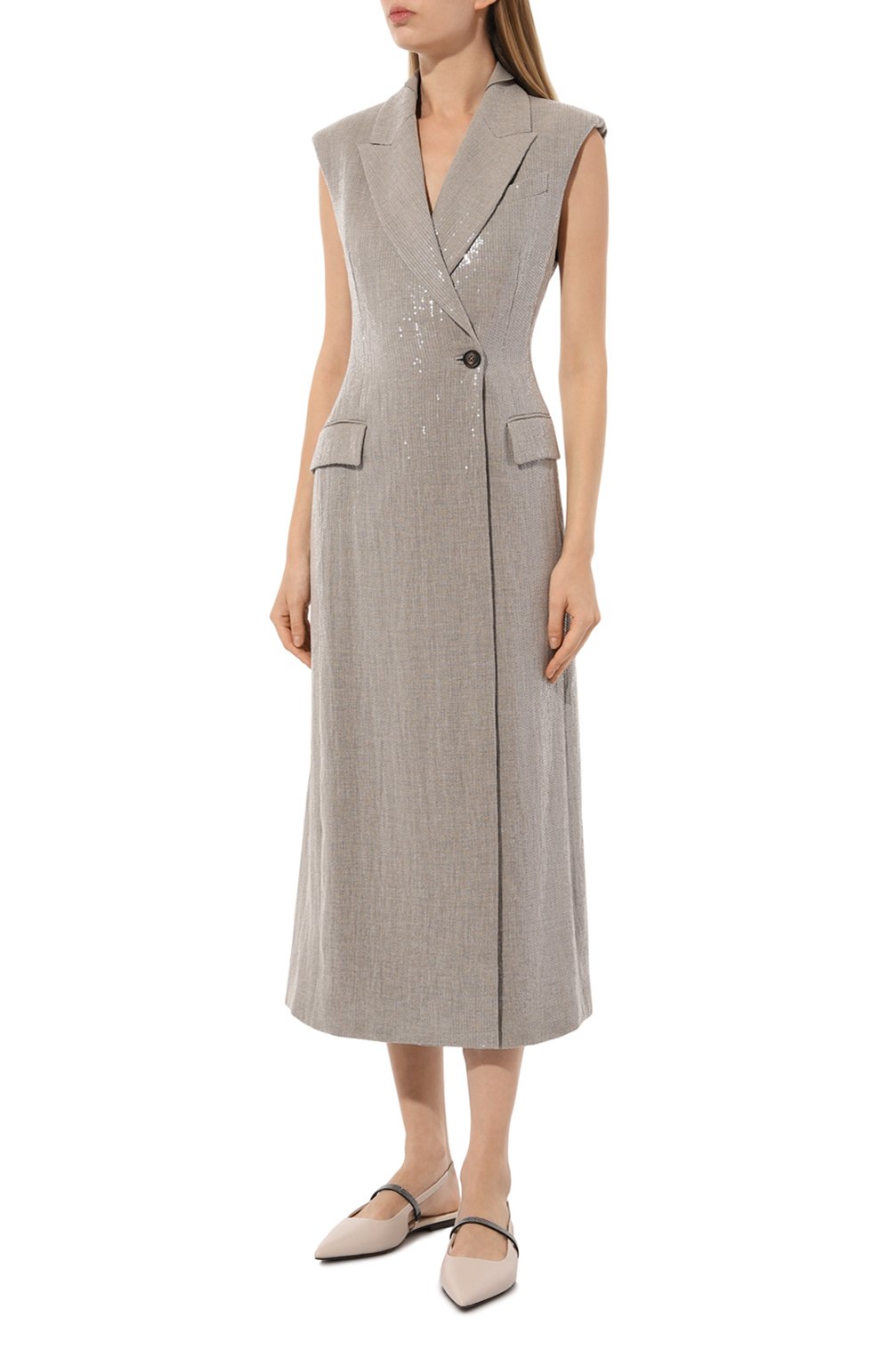 Льняной жилет BRUNELLO CUCINELLI, арт. MH5709655, фото 3