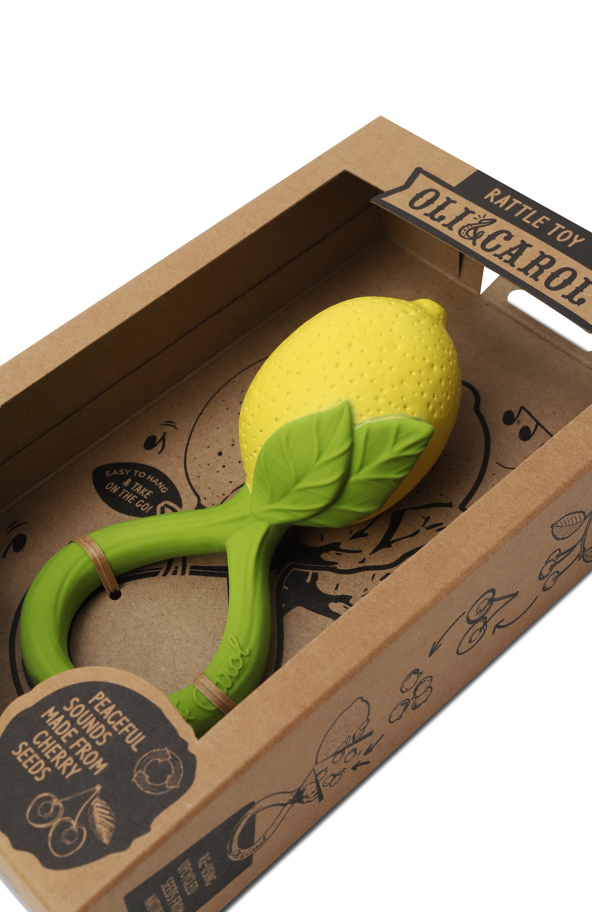 Погремушка-прорезыватель lemon OLI&CAROL, арт. L-RATTLE-LEMON, фото 2