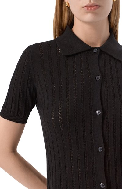 Кардиган из вискозы PIETRO BRUNELLI черного цвета по цене 16800 руб., арт. MEB028/VIB88P, фото 5 Кардиган из вискозы PIETRO BRUNELLI, арт. MEB028/VIB88P, фото 5
