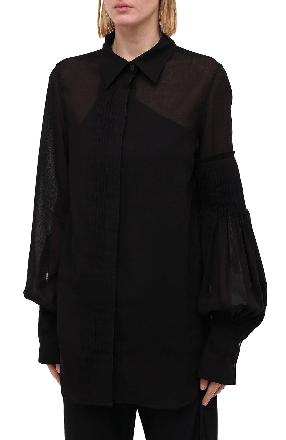 Блузка из хлопка и кашемира ANN DEMEULEMEESTER, арт. 2002-2010-P-121-099, фото 3