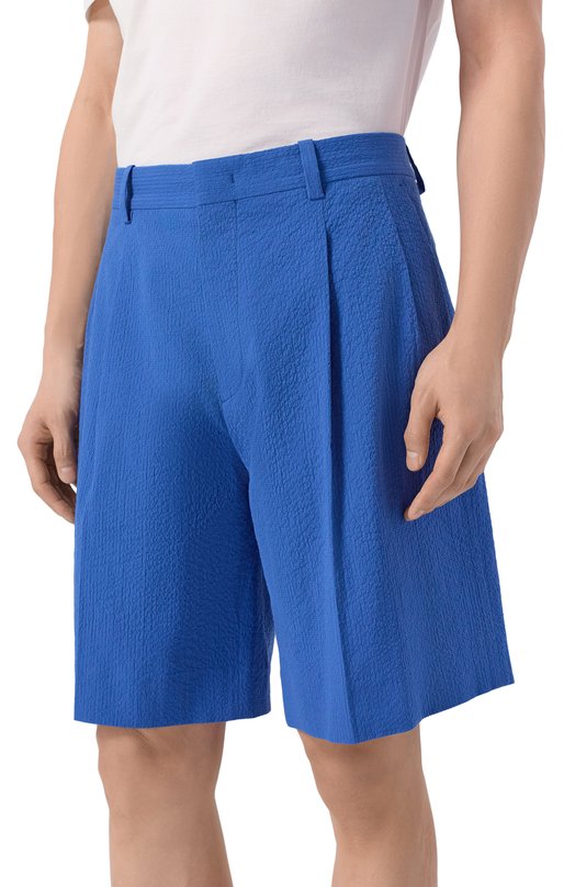 Хлопковые шорты MVST M26.2PM.T018/F133 SEERSUCKER Синий  M26.2PM.T018/F133 SEERSUCKER Фото 3