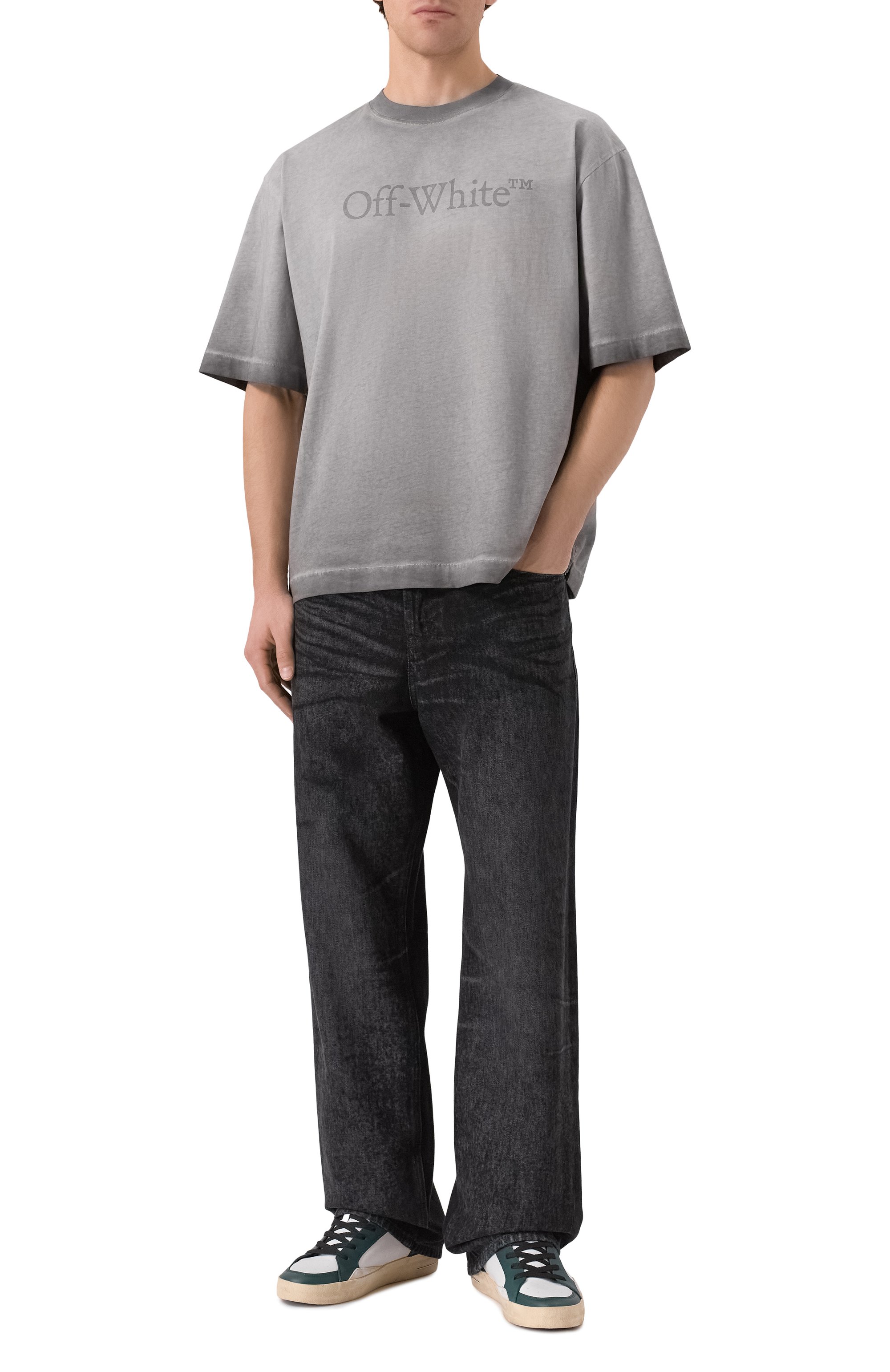 Хлопковая футболка OFF-WHITE, арт. 0MAA120F25JER00Q, фото 2