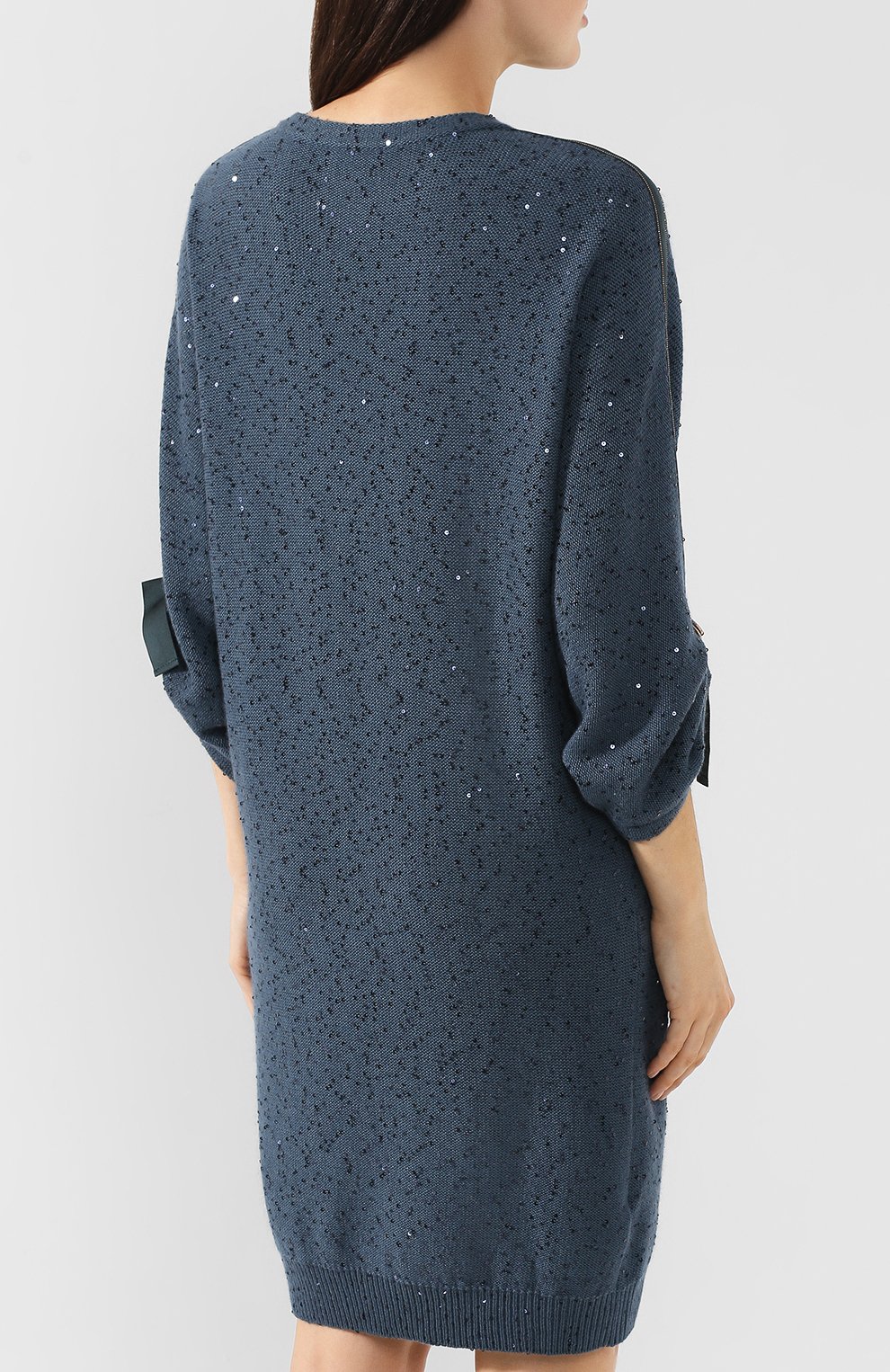 Платье из смеси кашемира и шелка BRUNELLO CUCINELLI, арт. M73542A80P, фото 4