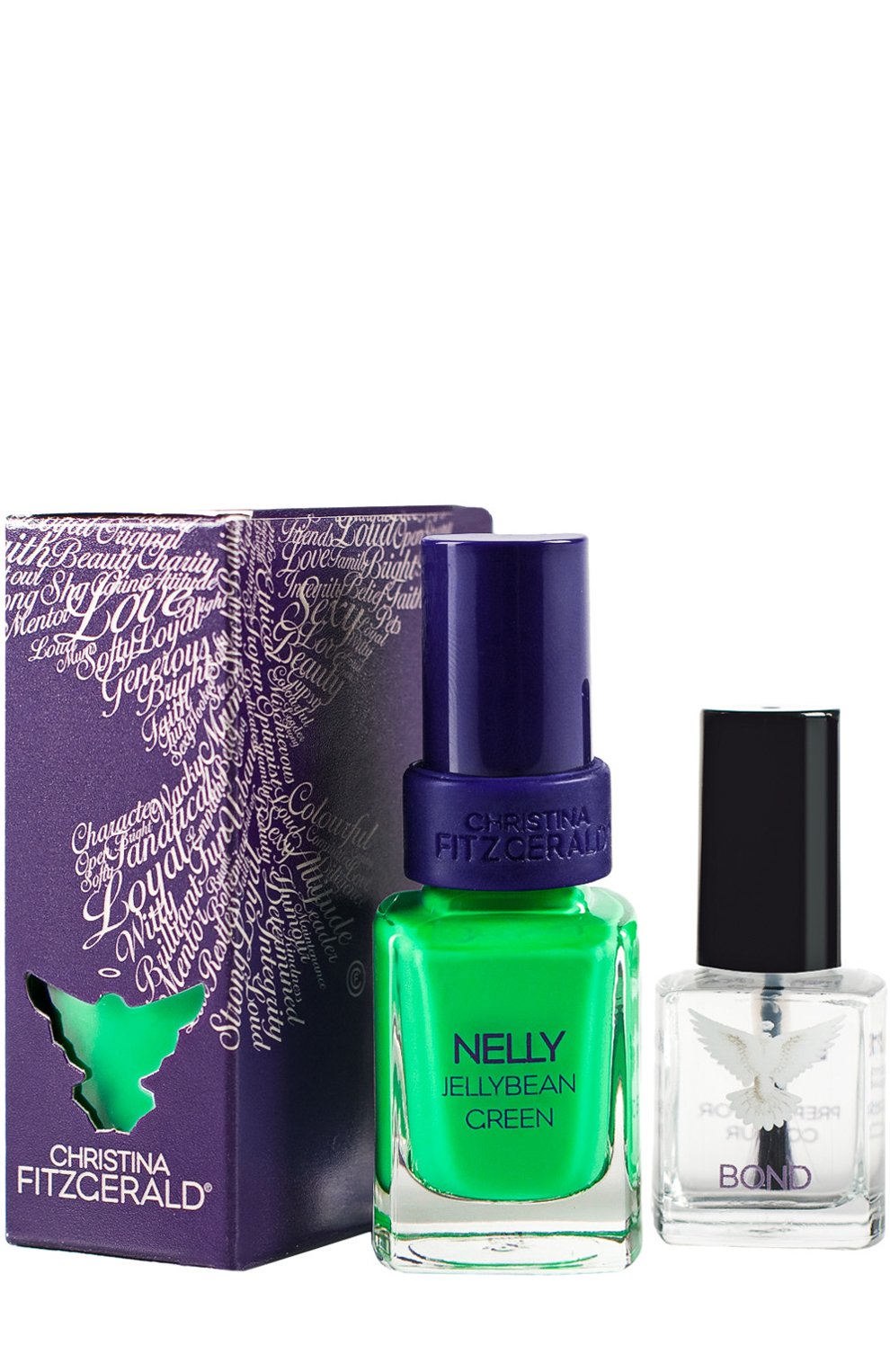 Лак для ногтей \зеленый мармелад\" nelly jellybean green + bond" CHRISTINA FITZGERALD, арт. 9333381002662, фото 1