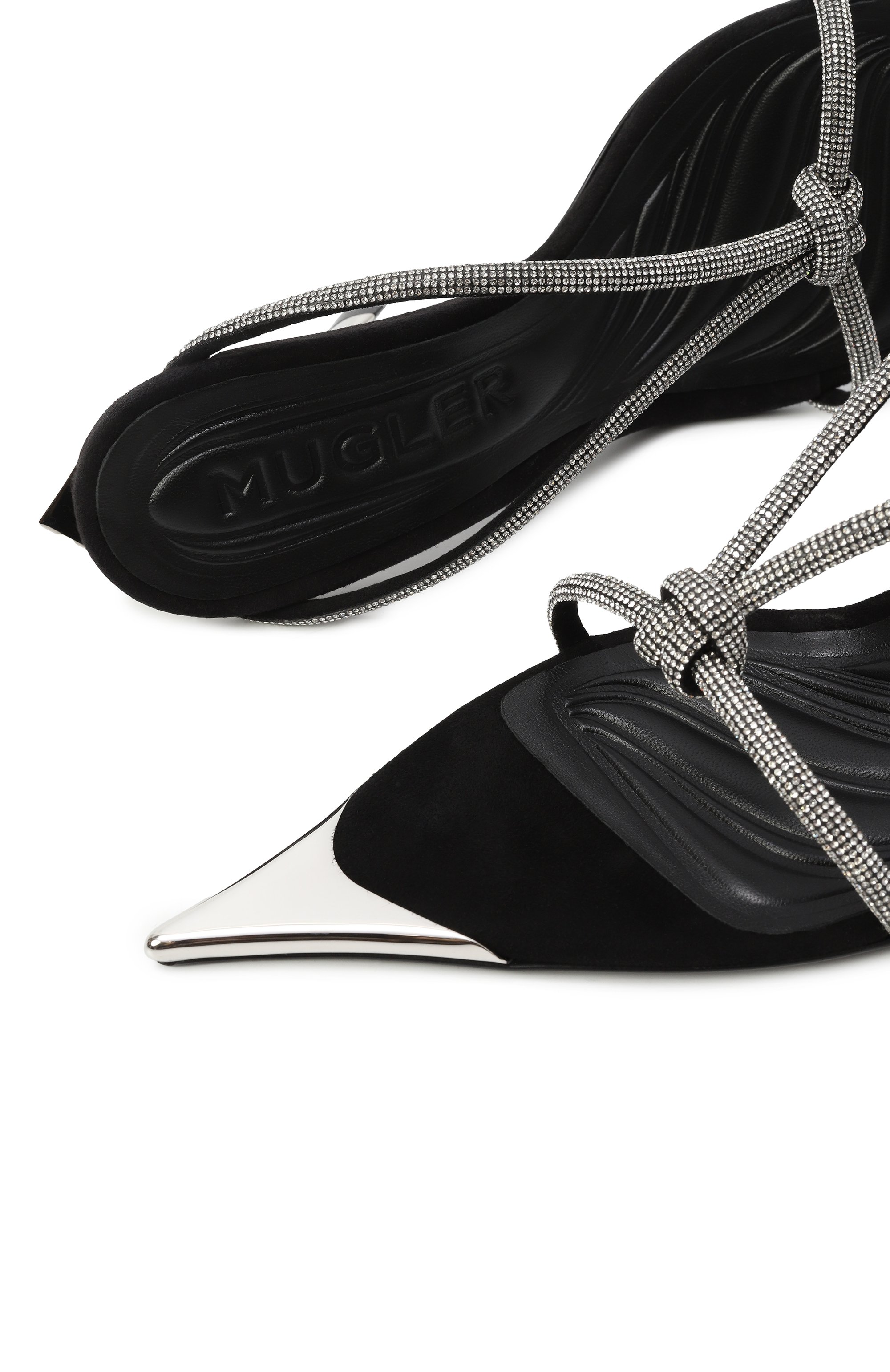 Кожаные мюли MUGLER, арт. MUWSS25SC141_SS015, фото 7