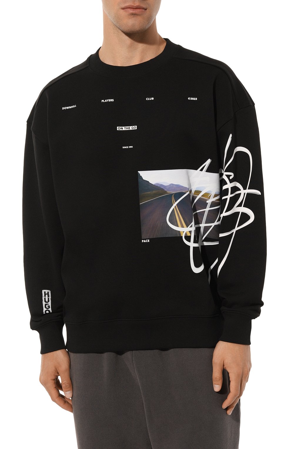 Хлопковый свитшот HUGO, арт. 50493703, фото 3