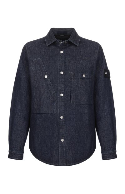 Мужская джинсовая рубашка STONE ISLAND, арт. K2S151100008/S00J7