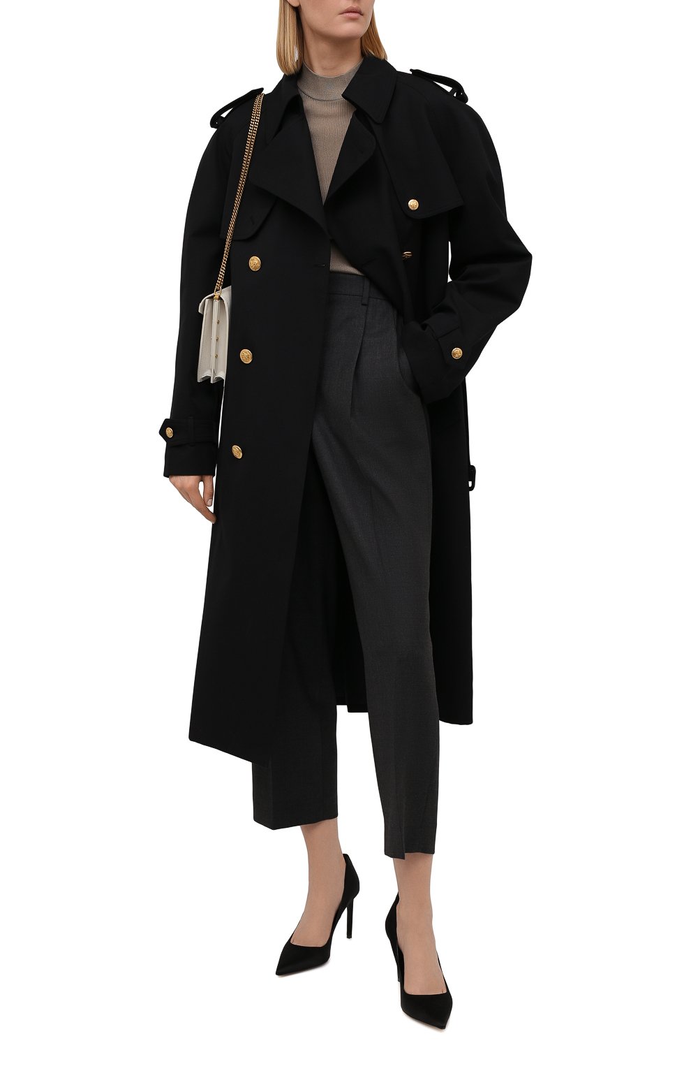 Тренч из шерсти и хлопка CELINE, арт. 2M648927C, фото 2