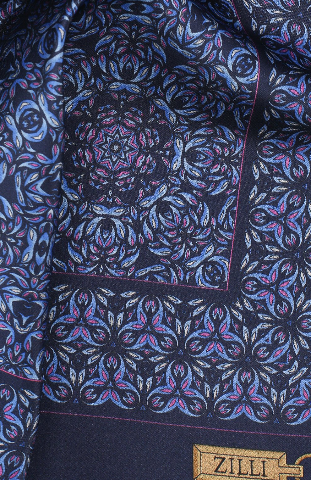 Шелковый платок ZILLI синего цвета по цене 8995 руб., арт. 50703/HANDKERCHIEFS, фото 2 Шелковый платок ZILLI, арт. 50703/HANDKERCHIEFS, фото 2