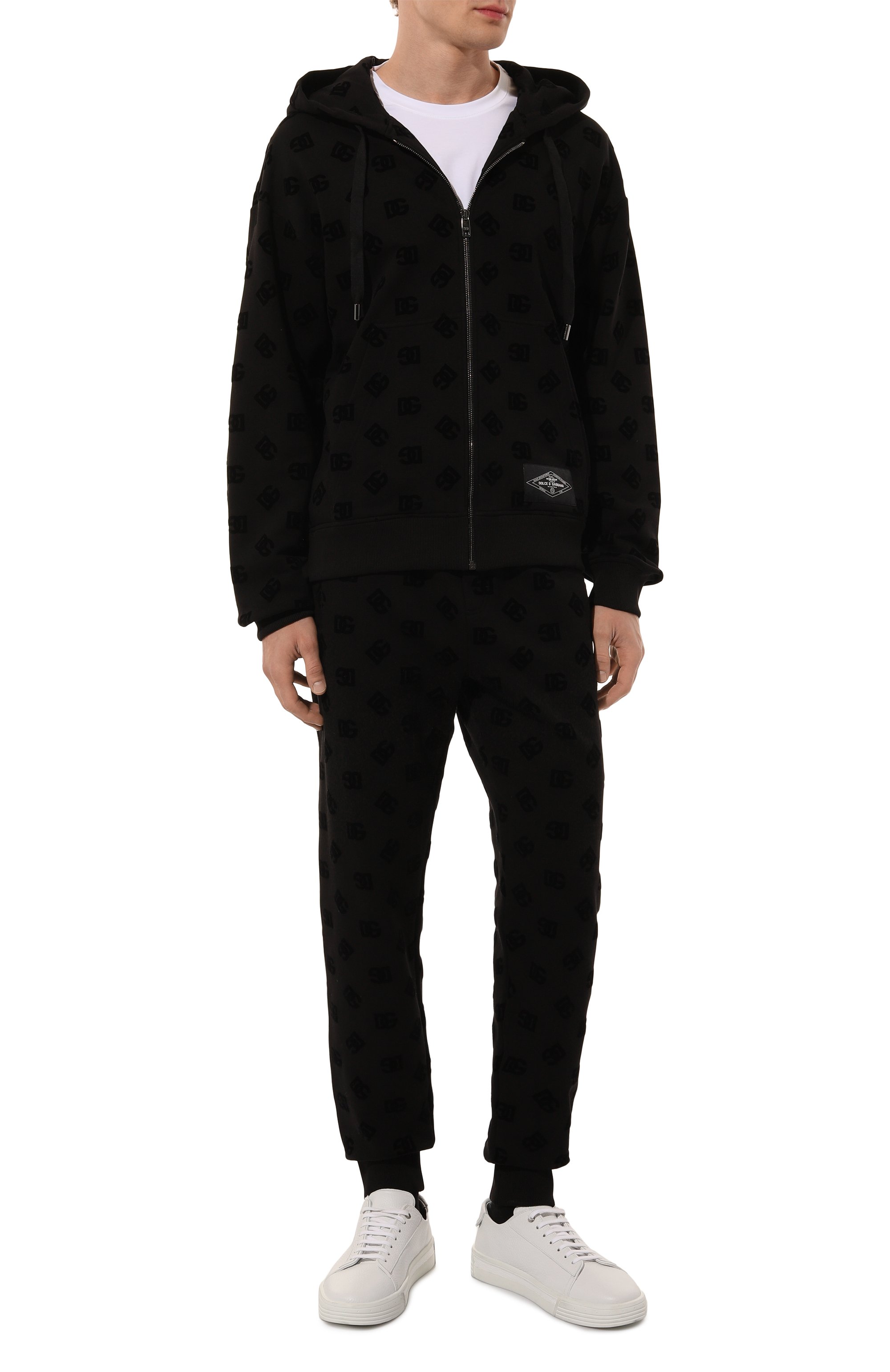 Хлопковая толстовка DOLCE & GABBANA черного цвета по цене 98550 руб., арт. G9AIYT/G7NWD, фото 2 Хлопковая толстовка DOLCE & GABBANA, арт. G9AIYT/G7NWD, фото 2