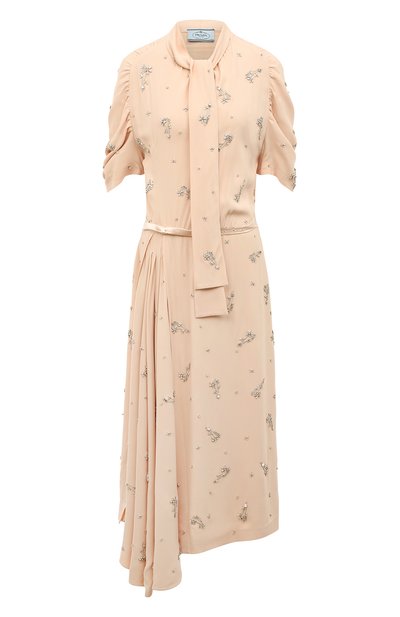 Женское платье с отделкой стразами PRADA, арт. P36S3R-1R14-F0924-182