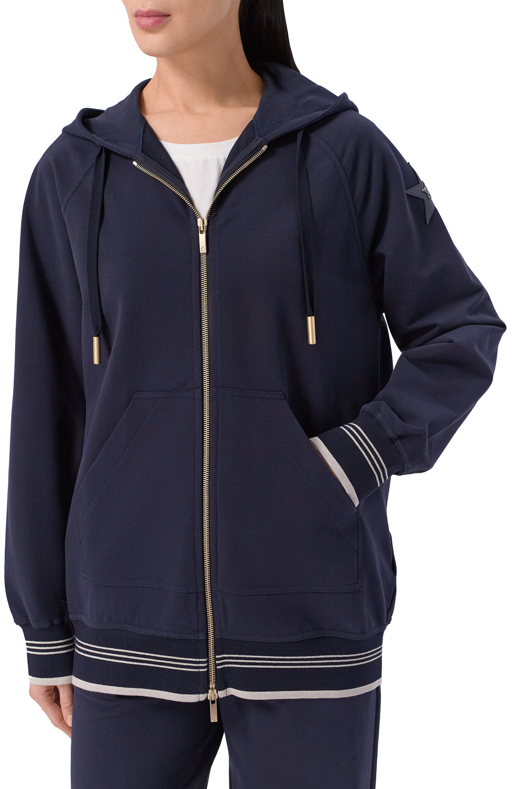 Хлопковая толстовка LORENA ANTONIAZZI, арт. FE07/9999,  фото 3