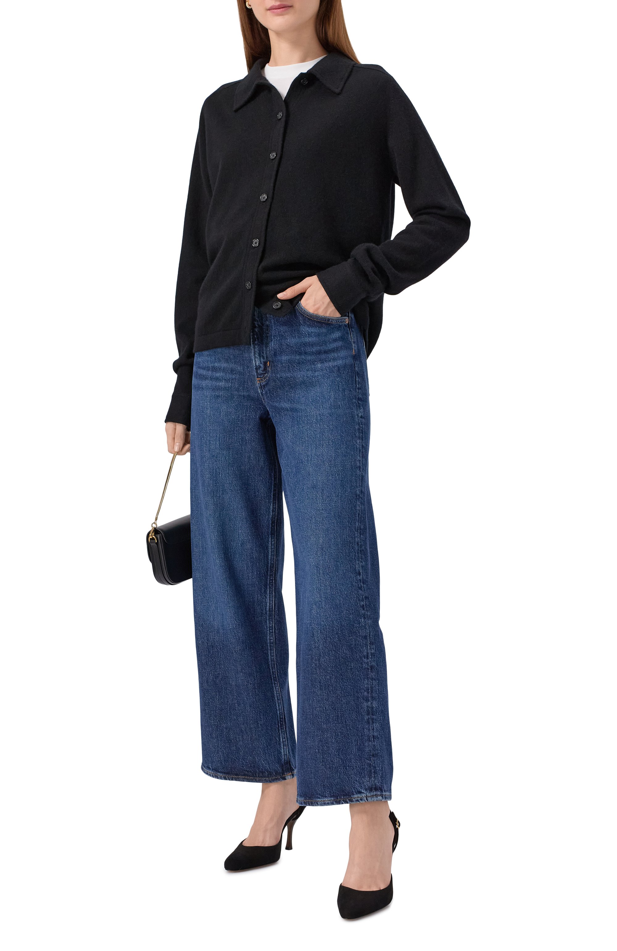 Джинсы ren AGOLDE темно-синего цвета по цене 49950 руб., арт. A200B1554, фото 2 Джинсы ren AGOLDE, арт. A200B1554, фото 2