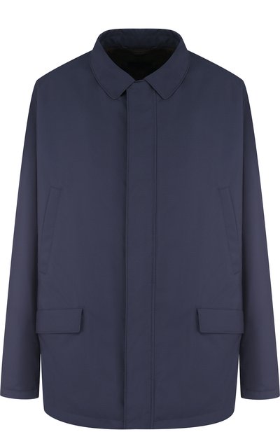 Куртка на молнии с внутренней меховой отделкой LORO PIANA синего цвета по цене 799500 руб., арт. FAI2084, фото 1 Куртка на молнии с внутренней меховой отделкой LORO PIANA, арт. FAI2084, фото 1