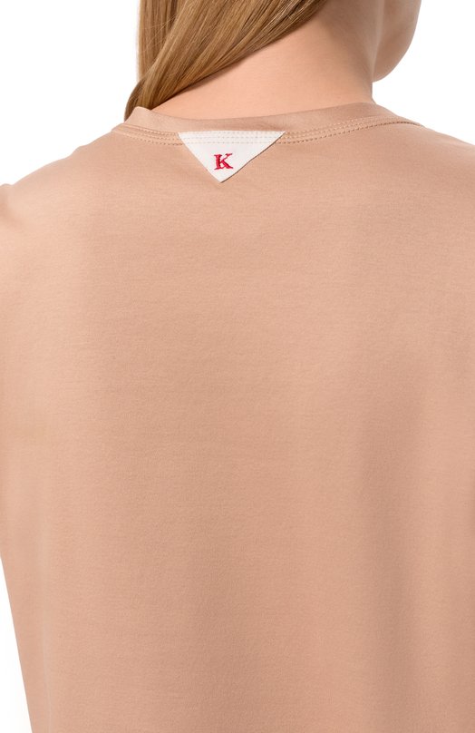 Хлопковая футболка Kiton D61449H0805104 Бежевый  D61449H0805104 Фото 5