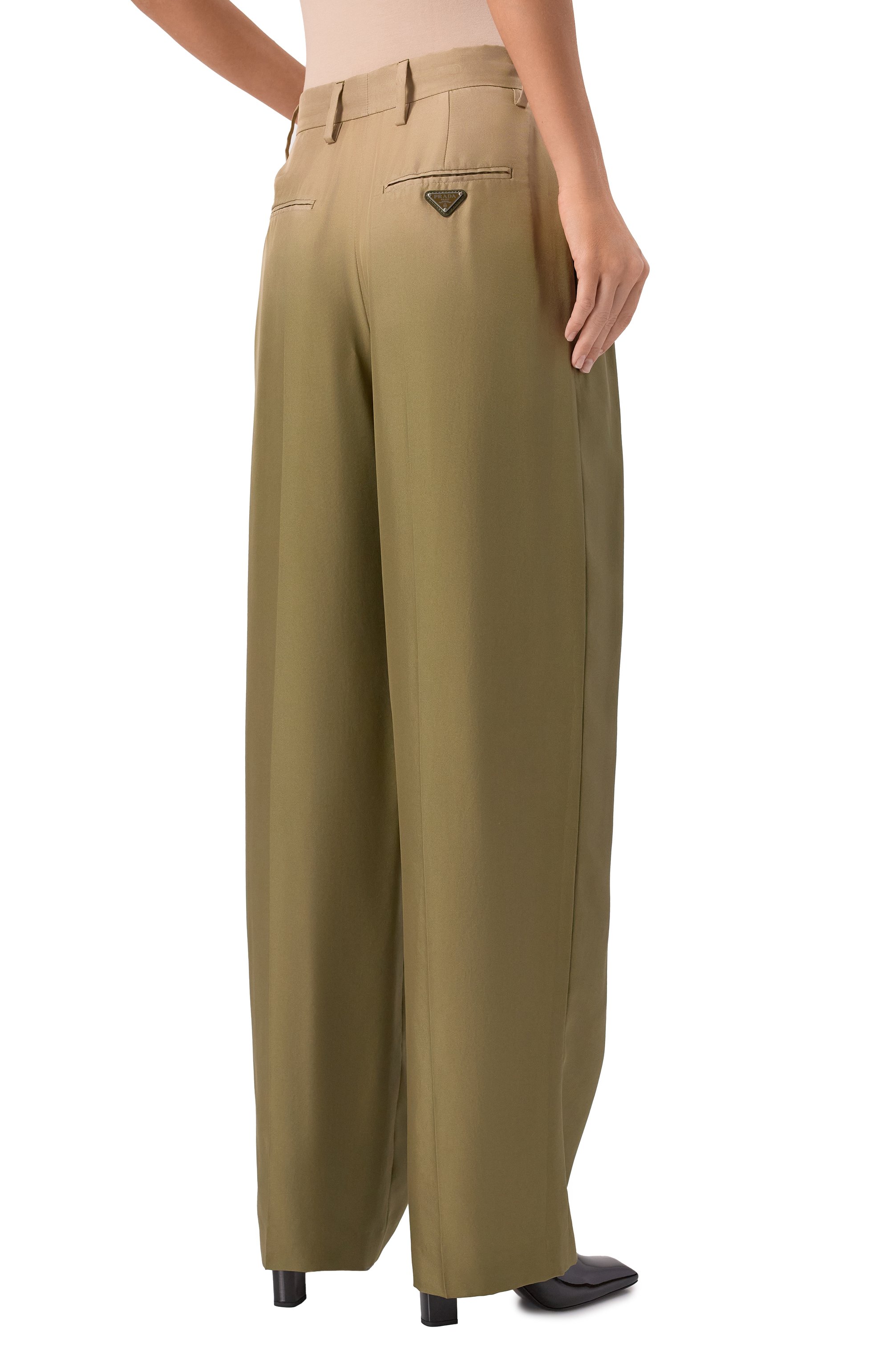 Шелковые брюки PRADA, арт. P201I/14TF, фото 4