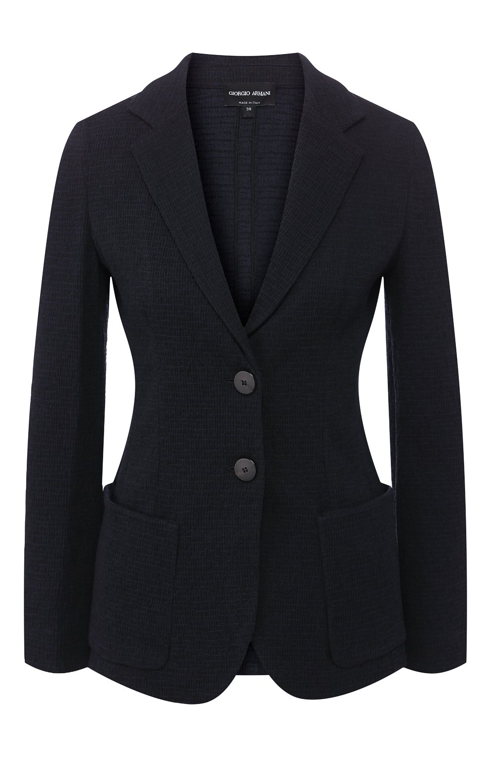 Жакет GIORGIO ARMANI темно-синего цвета по цене 157000 руб., арт. 3HAG72/AJSPZ, фото 1 Жакет GIORGIO ARMANI, арт. 3HAG72/AJSPZ, фото 1